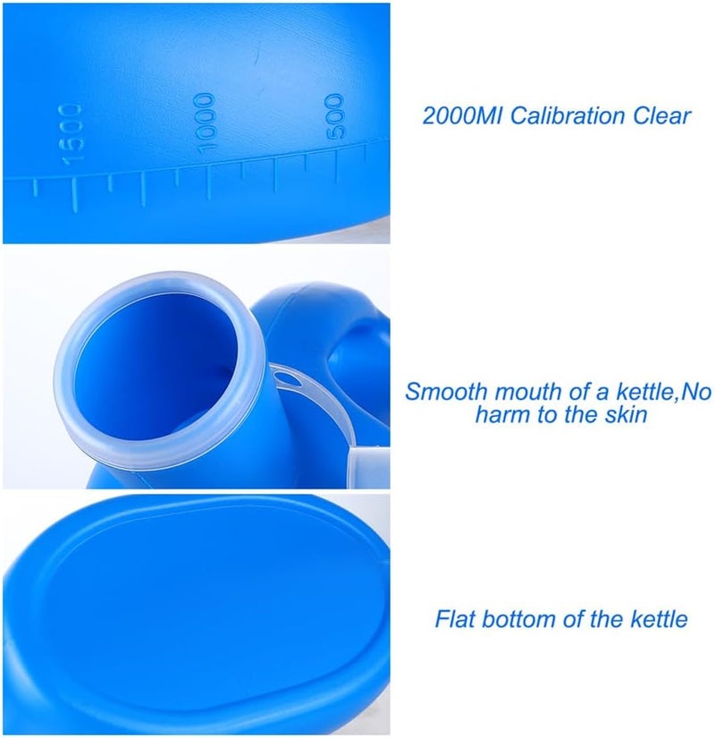 Yeasing Urinal Bottle Portable Urinals for Men Women Urine Bottle 2000ml Mens Potty Spill Proof Pee Bottle with 68" Long Tube Travel Toilet Incontinence Bottles for Elderly Hospital - Image 5